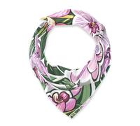 voucong Orchidea Floreale Colorful Sticker Style sciarpa di seta quadrata pashmine carino per le donne per l'inverno 35x35 bufanda para mujer