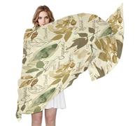 voucong Organic Natural Retro Pattern sciarpa di seta 70 "x 35" pashmine funky per le donne per la primavera chales para mujer