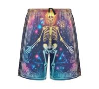 voucong Pantaloni da pigiama da uomo morbidi con scheletro messicano tarocchi per i regali del fidanzato, Tarocchi scheletro messicani, XL