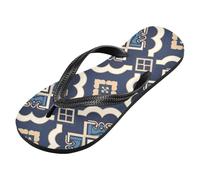 voucong Piatto modello astratto Liberty Pattern gomma infradito donne di sostegno flip per l'estate (prop1), Modello piatto astratto modello Liberty, XX-Large