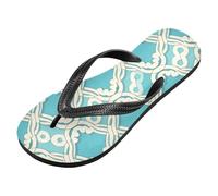 voucong Piatto modello astratto modello di scorrimento Lago blu gomma mens flip flop di sostegno degli uomini di vibrazione per il matrimonio (prop1), Modello piatto astratto modello di scorrimento