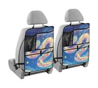 voucong Porta tablet da auto con simpatico pitone blu notte stellata, confezione da 2 organizer da appendere per bambini