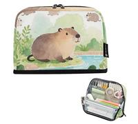 voucong Portamatite di grande capacità borsa di immagazzinaggio sottile per gli uomini forniture per la scuola superiore Guinea Pig River Spring