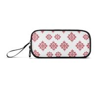 voucong Red Snowflake Classical Chinese Nylon Ragazze Matita Bag Grande Capacità College Pencil Case Cancelleria Organizzatore per Scuola Media Infermiera