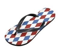 voucong Rosso e Blu Diamonding Check 4 luglio Independence Day gomma mens infradito essenziali flop uomini per le vacanze