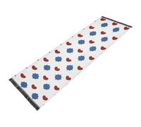 voucong Runner per camera da letto, lavabile, antiscivolo, con nappe, per corridoio, cucina, camera da letto, soggiorno, decorazione per la casa, rosso e blu, amore 4 luglio, giorno dell'indipendenza