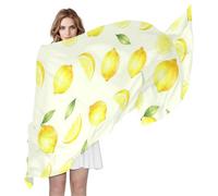 voucong Sciarpa di seta bianca limone estate 70 "x 35" sciarpa testa lunga e grande per le donne per la primavera bufanda elegante para mujer