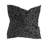 voucong Sciarpa di seta di modo delle donne di moda Piazza Satin pashmina per le donne per la primavera Black Leopard Print