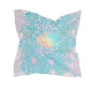 voucong Sciarpa di seta di modo delle donne Lunga e grande sciarpa quadrata dei capelli del raso per le donne per l'inverno Blu-rosa Tarocchi Astrologia