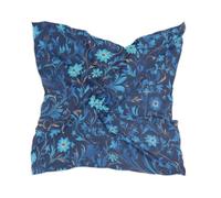 voucong Sciarpa di seta di modo delle donne Lunga e grande sciarpa quadrata di raso avvolgente per le donne per l'inverno William Morris Style Blue Floral Pattern