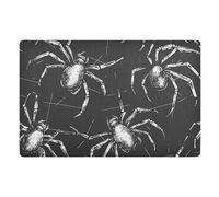 voucong Scream Spiders nero bianco esterno ingresso 81,3 x 50,8 cm retro in gomma antiscivolo ultra sottile per corridoio cucina decorazione vacanze