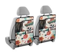 voucong Sedile posteriore auto scheletro umano per tablet 2 Pack sedile veicolo organizzatore Kid Kickmat