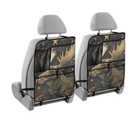 voucong Sedile posteriore per bambini, bellissimo supporto per tablet con renna da sogno dorato, confezione da 2 organizer per sedile posteriore con tasca