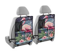 voucong Seggiolino auto Cartoon Flamingo River Per Tablet 2 Pack Sedile Posteriore Organizer per Auto per Bambini Auto Calcio Mat