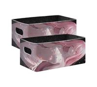 voucong - Set di 2 cubi di stoccaggio in tessuto per ragazze, motivo: anime, motivo pesche, motivo cartone animato
