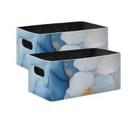 voucong Set di 2 scatole portaoggetti in marmo per dispense, scaffali, cassetti, armadietti, aula e scrivania