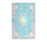 voucong Set di 6 strofinacci da cucina riutilizzabili con astrologia dei tarocchi blu-rosa, 71,1 x 45,7 cm
