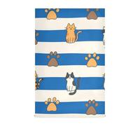 voucong Set di 6 strofinacci turchi in microfibra per la pulizia delle zampe di gatto blu e bianco a righe 71,1 x 45,7 cm