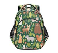 voucong Simpatico zaino scolastico per bambini ragazzo/ragazza zaino da viaggio per ragazzi zaino da viaggio 43,2 cm taglia M verde safari animale selvaggio
