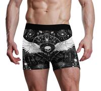 voucong Slip da uomo con teschio malvagio nero gotico boxer intimo da uomo, Evil Skull Nero Gotico, L