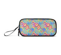 voucong Spirali a righe Candy Like Colori Nylon Matita Sacchetto Con Manico Grande Capacità Astuccio Per Scuola College Cancelleria per le Ragazze Della Scuola