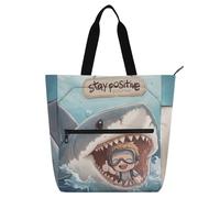 voucong Stay Positive - Borsa a secchiello per bambini, unisex, impermeabile, con cerniera, per scuola, shopping, spiaggia