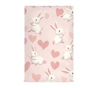 voucong Strofinacci da cucina a forma di cuore rosa chiaro a forma di coniglio bianco cartoni animati grandi asciugamani in microfibra per cucina 71,1 x 45,7 cm set di 6