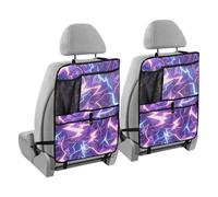 voucong Supporto per tablet blu Safari viola per sedile posteriore, organizer per sedile posteriore per bambini, tappetino per auto per bambini, confezione da 2