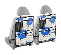 voucong Supporto per tablet per sedile posteriore auto, motivo con mostri blu, confezione da 2 pezzi, organizer da appendere per bambini