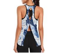 voucong Top da donna in tessuto a rete alla moda e casual, camicie da donna per esercizi, yoga, divertenti gatti angora turchi, Funny Angora Turco Gatti Blu Navy, XL