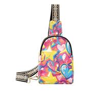 voucong trendy Graffiti Art Hearts Stars Sweet spalla fanny pack multiuso borse per le donne per l'escursionismo, Graffiti Art Cuori Stelle Dolce, 1 size