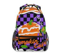 voucong Viola Scacchi Halloween Cake ragazze bambini zaino con grandi borse libro per gli uomini mochila para ni?a