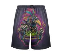 voucong Voodoo Witch Crow Shorts Mens Pj Pants impressionante pigiama pantaloni per gli uomini per dormire, corvo strega voodoo, XL