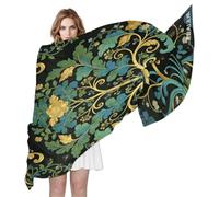 voucong William Morris Green Life Tree sciarpa di seta 70 "x 35" sciarpa per capelli elegantes per le donne per regalo bufandas para mujer