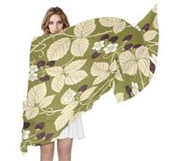 voucong William Morris Retro Raspberry Grass sciarpa di seta verde 70 "x 35" copricapo lungo e grande per le donne per regalo bufandas para mujer para frio