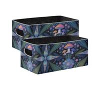 voucong Witchy Blue Butterfly - Scaffale a forma di fungo, 2 pezzi, robusto, organizer per armadio, per trucchi, libri, mensole soggiorno