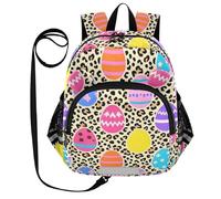 voucong Zaini con orecchie carine leopardate uova di Pasqua per asilo zaino con guinzaglio per ragazzo/ragazza anti-smarrimento personalizzato zaino scuola elementare con striscia riflettente