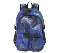 voucong Zaini da viaggio con cavallo al galoppo blu per donne e uomini blu cavallo al galoppo borsa per libri per ragazze adolescenti zaino per computer da ufficio zaino da ufficio