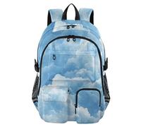 voucong Zaini da viaggio per computer portatili da donna Cloud Blue Sky Work College School Bookbag 17.5 pollici Mens Zaini Business Zaino