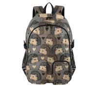 voucong Zaini da viaggio per laptop per donne e uomini marrone giallo riccio cuore scuola bookbags 17.5 pollici laptop zaino business zaino