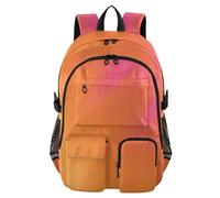 voucong Zaini per laptop da viaggio per uomini donne morbido pesca arancione sfumato onda scuola borsa per ragazze adolescenti 17 5 pollici zaino laptop borsa casual leggera