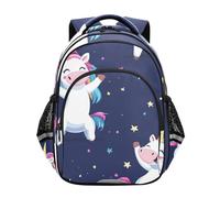 voucong Zaini per Ragazzi Borsa Pack per Scuola Ragazzi Casual Day pack 17 "M Size Cartoon unicorni Fare una mossa di danza