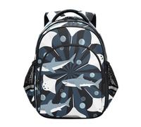 voucong Zaini scolastici per bambini adolescenti ragazzi librerie per bambini casual zaino a tracolla 43,2 cm M Size Ocean Animal Manta Ray Fish blu scuro