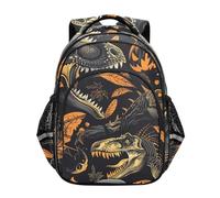 voucong Zaino da esterno per ragazze scuola media grande Bookbag Teen Boys Travel Daypacks 17 "M Size Raccapricciante Jurassic Dino Halloween