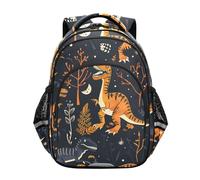 voucong Zaino da viaggio per bambini adolescenti ragazzi scuola elementare media borse adolescenti bambini casual zaino a tracolla 43,2 cm M Size Spooky Season Jurassic Dinosaur Halloween
