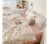 Vougemarket estivo copripiumino set 3 pezzi 100% cotone stampato, ben progettato modello Full/Queen/king Bedding set, ultra morbido e di facile manutenzione, resistente, Cotone, Daisy, King(1 Duvet Cover + 2 Pillow Shams)