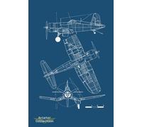 Vought F4U “Corsair” Aviator Blueprint Notebook: AQUILLIS Lined Journal for Writing, Softcover, 242 pages, 6 x 9 inches, Detailed Aircraft Technical Specifications, Aviator Collection