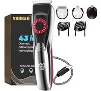 Voukad Regolabarba e baffi con 3 accessori, 40 precisioni regolabili, impermeabile, durata di 240 minuti, tagliacapelli personale per uomini e donne, scelta regalo