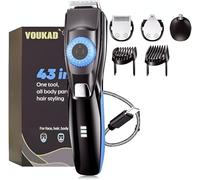 Voukad Regolabarba e baffi con 3 accessori, 40 precisioni regolabili, impermeabile, durata di 240 minuti, tagliacapelli personale per uomini e donne, scelta regalo