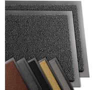 VOUNOT® 2 Pezzi Zerbino Ingresso Casa da Esterno, Tappeto Entrata Interno, Resistente Sporco, Antiscivolo e Essorbente, 40x60 cm, Antracite-Nero